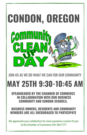 Condon Community Clean-up Day Poster